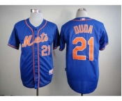 mlb jerseys new york mets #21 duda blue[number orange]