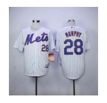 mlb jerseys new york mets #28 murphy white(blue stripe)