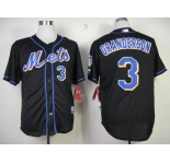 mlb jerseys new york mets #3 granderson black
