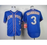 mlb jerseys new york mets #3 granderson blue[number grey]