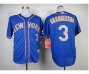 mlb jerseys new york mets #3 granderson blue[number grey]