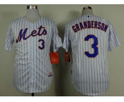 mlb jerseys new york mets #3 granderson white(blue strip)