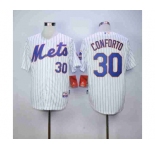 mlb jerseys new york mets #30 conforto white[conforto](blue stripe)