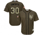 mlb jerseys new york mets #30 michael conforto green salute to service[conforto]