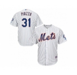 mlb jerseys new york mets #31 piazza white(blue strip 2016 Hall Of Fame Induction)