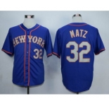 mlb jerseys new york mets #32 matz blue[number grey]