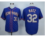 mlb jerseys new york mets #32 matz blue[number grey]