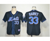 mlb jerseys new york mets #33 harvey black