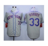 mlb jerseys new york mets #33 harvey grey