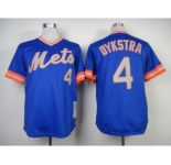 mlb jerseys new york mets #4 dykstra blue[m&n]