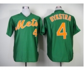 mlb jerseys new york mets #4 dykstra green[1985 m&n]