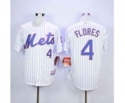 mlb jerseys new york mets #4 flores white(blue strip)[flores]