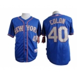 mlb jerseys new york mets #40 colon blue