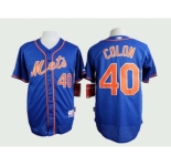 mlb jerseys new york mets #40 colon blue[number orange]