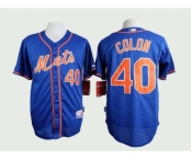 mlb jerseys new york mets #40 colon blue[number orange]