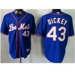 mlb jerseys new york mets #43 dickey blue