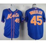 mlb jerseys new york mets #45 Wheeler blue[number orange][2013 mlb all star patch][Wheeler]