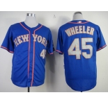 mlb jerseys new york mets #45 Wheeler blue[number silver][2013 mlb all star patch][Wheeler]