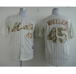 mlb jerseys new york mets #45 Wheeler cream(blue stripe)[number camo]