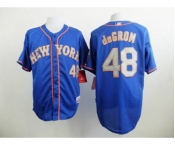 mlb jerseys new york mets #48 degrom blue