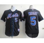mlb jerseys new york mets #5 wright black[2013 mlb all star patch]