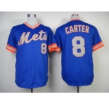 mlb jerseys new york mets #8 carter blue[1983 m&n]