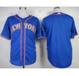 mlb jerseys new york mets blank blue[2013 mlb all star patch]