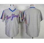 mlb jerseys new york mets blank grey m&n