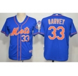 mlb new york mets #33 matt harvey blue[number orange]