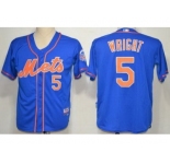 mlb new york mets #5 david wright blue[number orange]