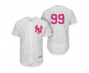 Men 2017 Mother's Day New York Yankees #99 Aaron Judge White Jersey