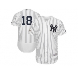 Men New York Yankees #18 Didi Gregorius White FlexBase Jersey