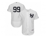 Men New York Yankees #99 Aaron Judge White Authentic Collection Flex Base Jersey