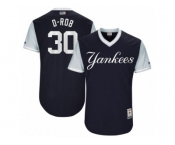 Men's 2017 Little League World Series Yankees #30 David Robertson D-Rob Navy Jersey