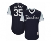 Men's 2017 Little League World Series Yankees #35 Michael Pineda Big Mike Navy Jersey