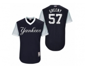 Men's 2017 Little League World Series Yankees Chad Green Greeny Navy Jersey