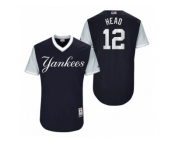 Men's 2017 Little League World Series Yankees Chase Headley Head Navy Jersey