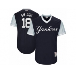 Men's 2017 Little League World Series Yankees Didi Gregorius Sir Didi Navy Jersey