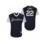 Men's 2017 Little League World Series Yankees Jacoby Ellsbury Chief Navy Jersey