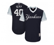 Men's 2017 Little League World Series Yankees Luis Severino Sevy Navy Jersey