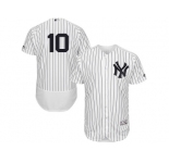 Men's Majestic New York Yankees #10 Phil Rizzuto White Navy Flexbase Authentic Collection MLB Jersey