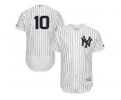 Men's Majestic New York Yankees #10 Phil Rizzuto White Navy Flexbase Authentic Collection MLB Jersey
