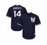 Men's Majestic New York Yankees #14 Brian Roberts Replica Navy Blue Alternate MLB Jersey