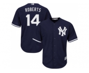 Men's Majestic New York Yankees #14 Brian Roberts Replica Navy Blue Alternate MLB Jersey