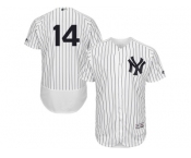 Men's Majestic New York Yankees #14 Starlin Castro White Navy Flexbase Authentic Collection MLB Jersey