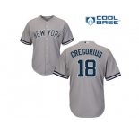 Men's Majestic New York Yankees #18 Didi Gregorius Replica Grey Road MLB Jersey