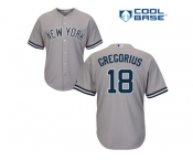 Men's Majestic New York Yankees #18 Didi Gregorius Replica Grey Road MLB Jersey
