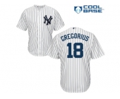 Men's Majestic New York Yankees #18 Didi Gregorius Replica White Home MLB Jersey