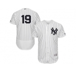 Men's Majestic New York Yankees #19 Masahiro Tanaka White Navy Flexbase Authentic Collection MLB Jersey