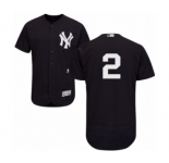 Men's Majestic New York Yankees #2 Derek Jeter Navy Flexbase Authentic Collection MLB Jersey